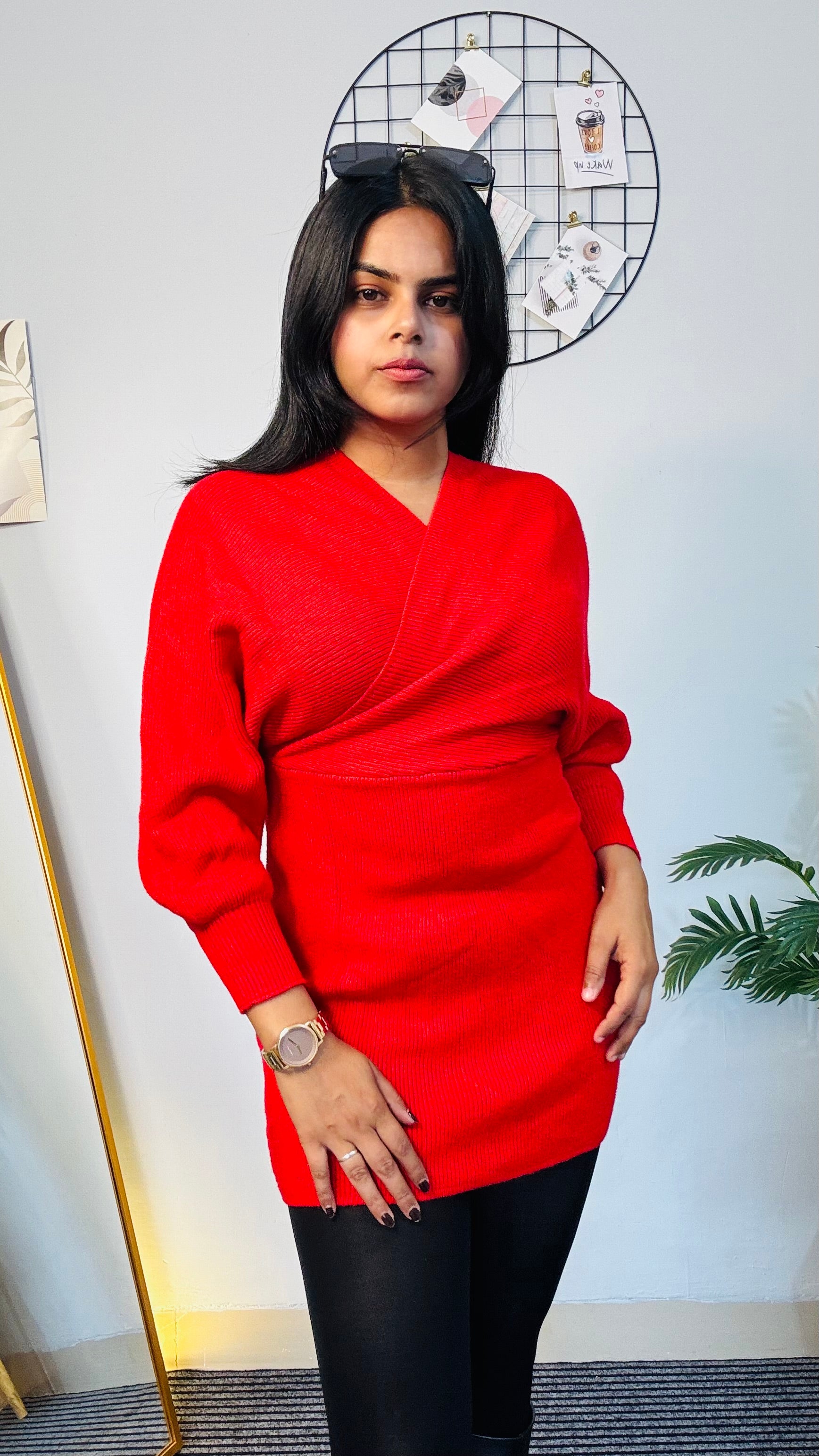 Red Winter Style Luxe DRESS