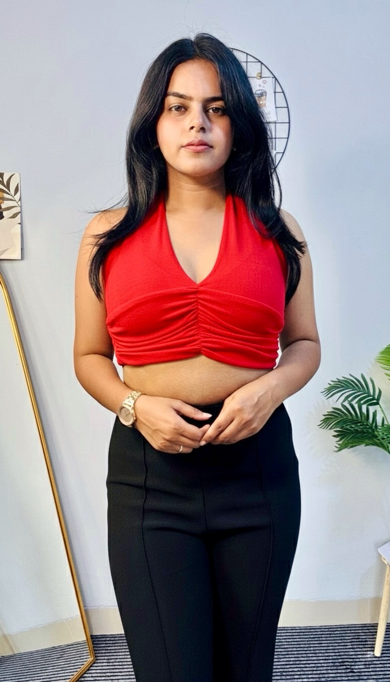 Backless Red LUX STYLE TOP