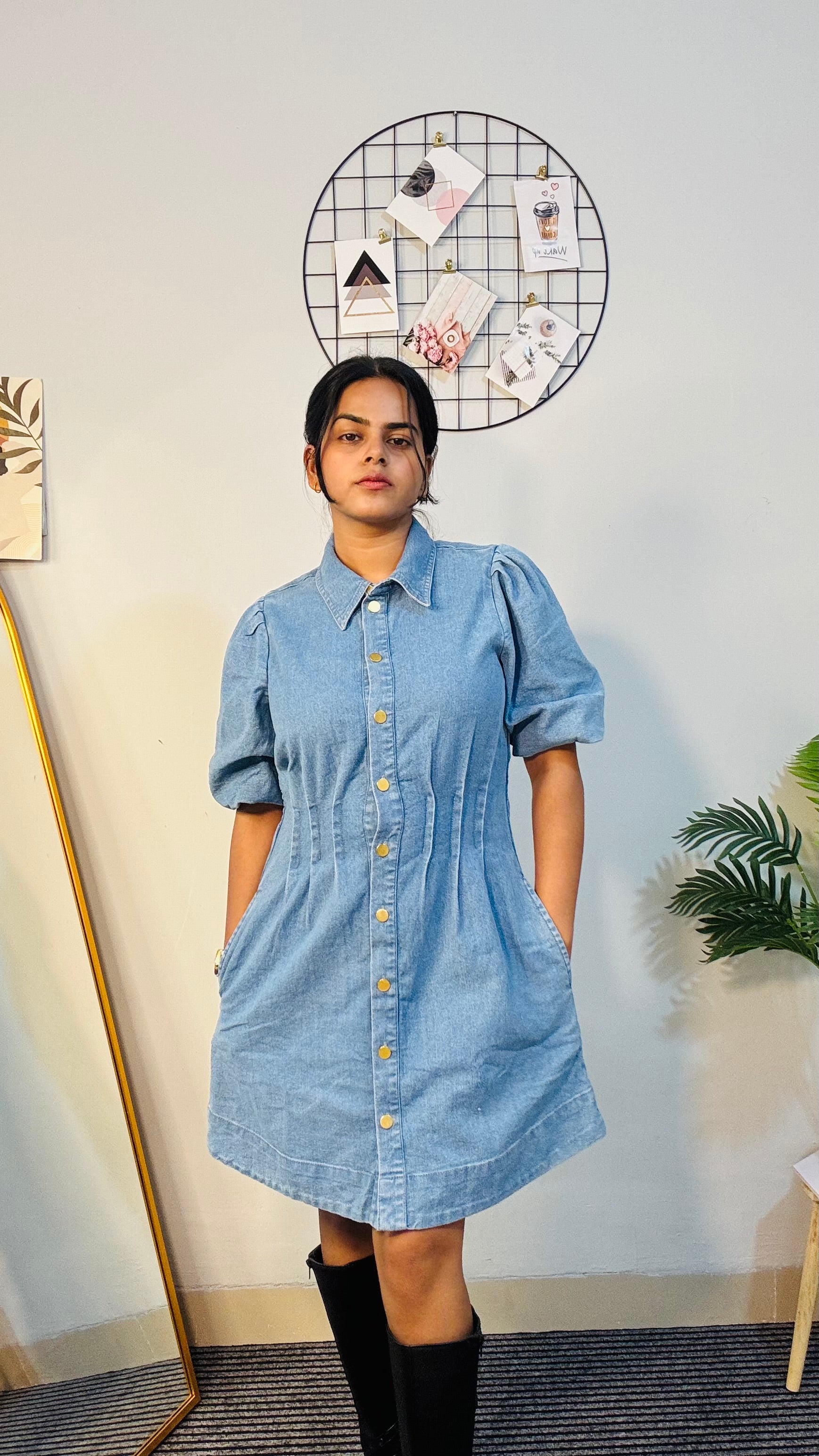 Denim Short Stylish Dress