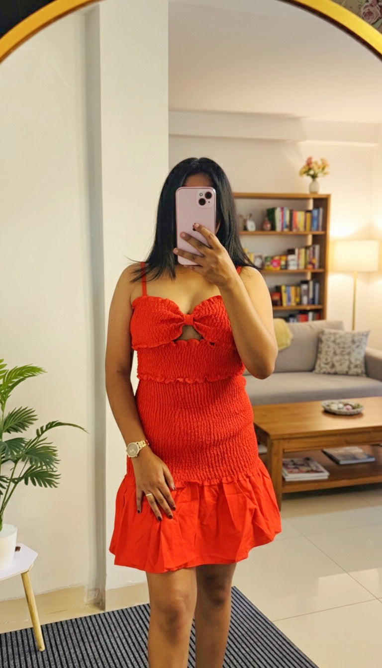 Red Mini Soft Touch Dress