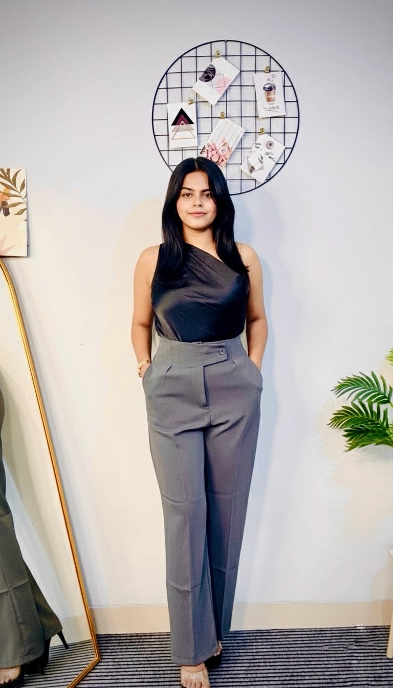 Grey Formal Bottom Style Fit