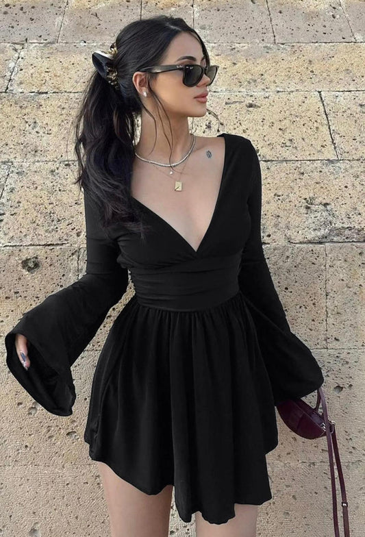 Black Midnight Muse Flare Dress