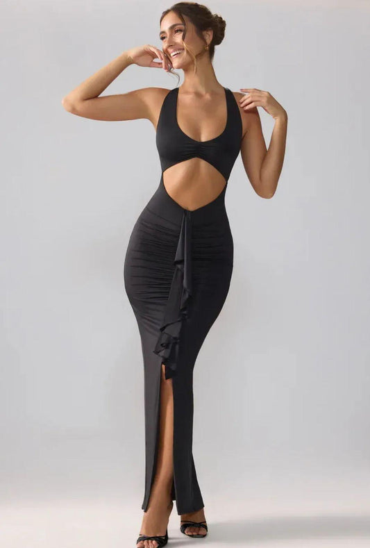 Black Siren Eclipse Cutout Gown Dress