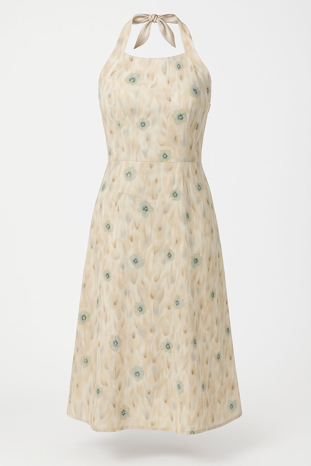 Blossom Whisper Halter Midi Dress