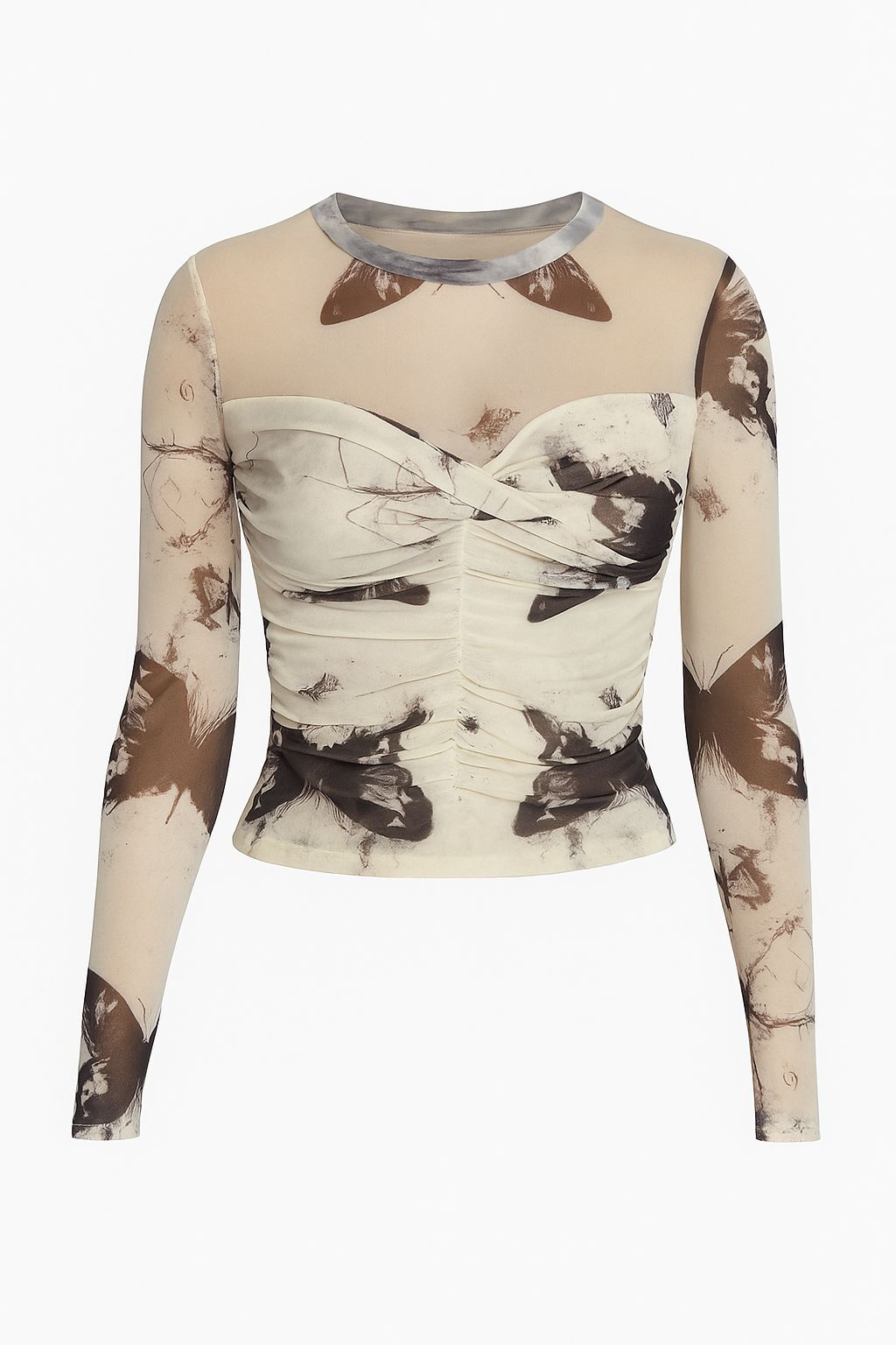 Butterfly Long Sleeves Dye Tops T22