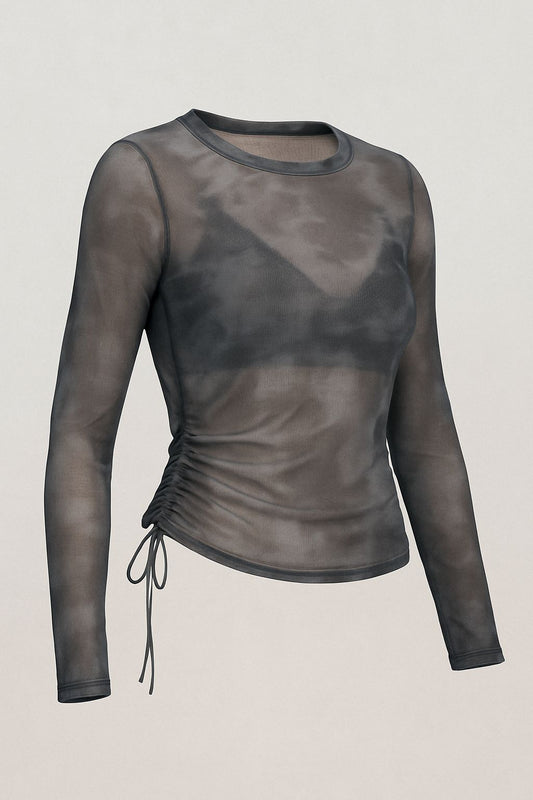 Transparent Full Sleeves String Top T21