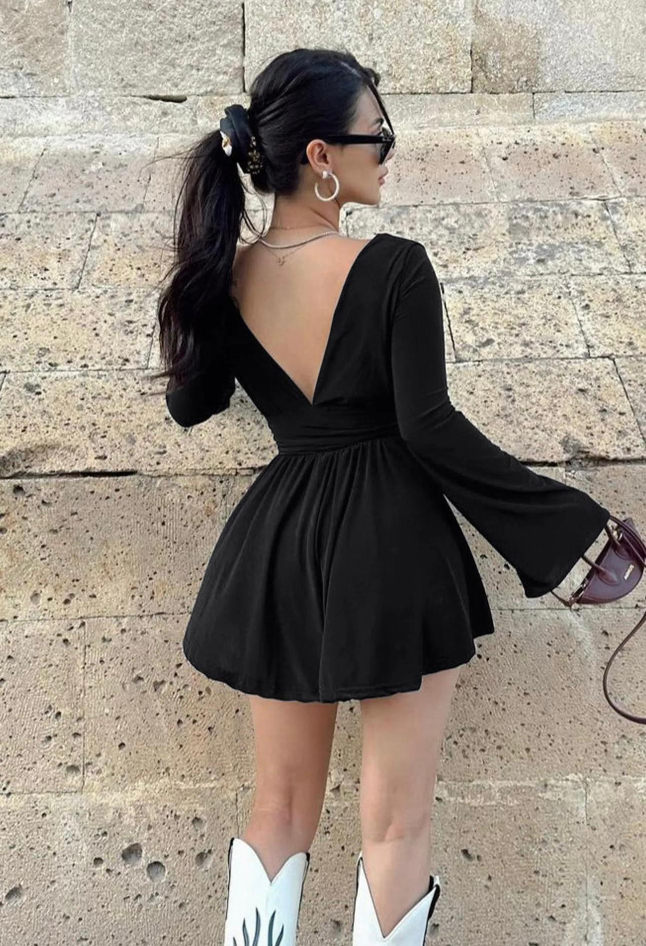 Black Midnight Muse Flare Dress