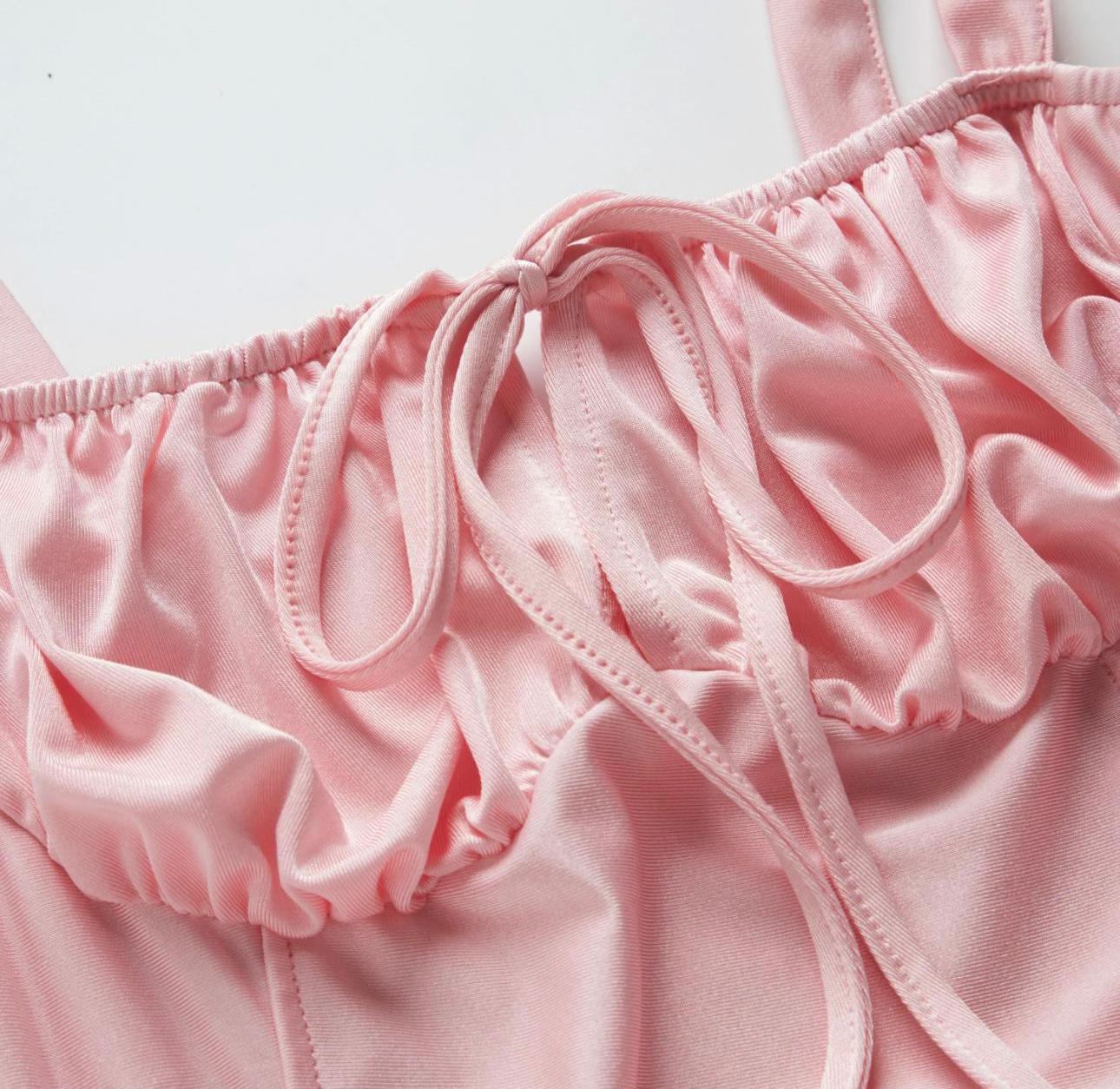 Pink Rosewater Whimsy Midi Dress