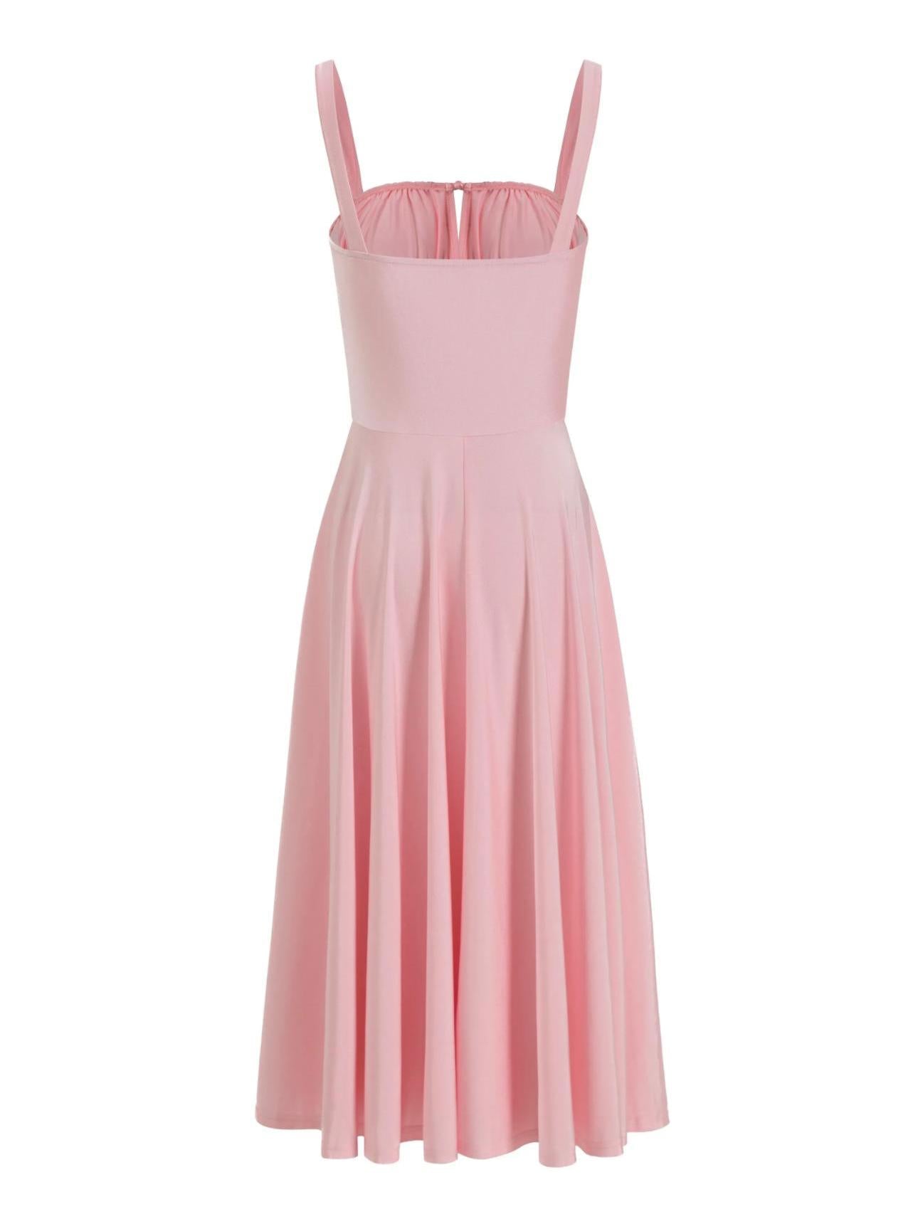 Pink Rosewater Whimsy Midi Dress