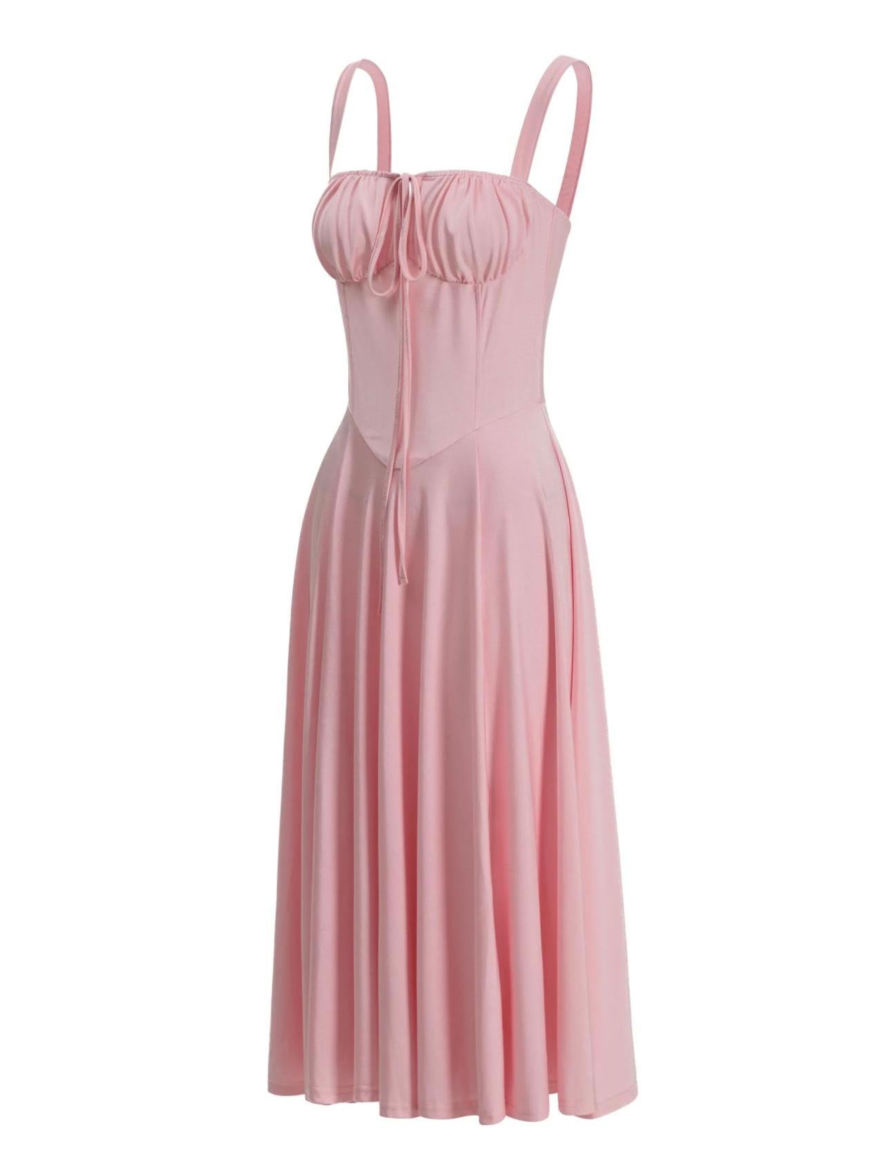 Pink Rosewater Whimsy Midi Dress