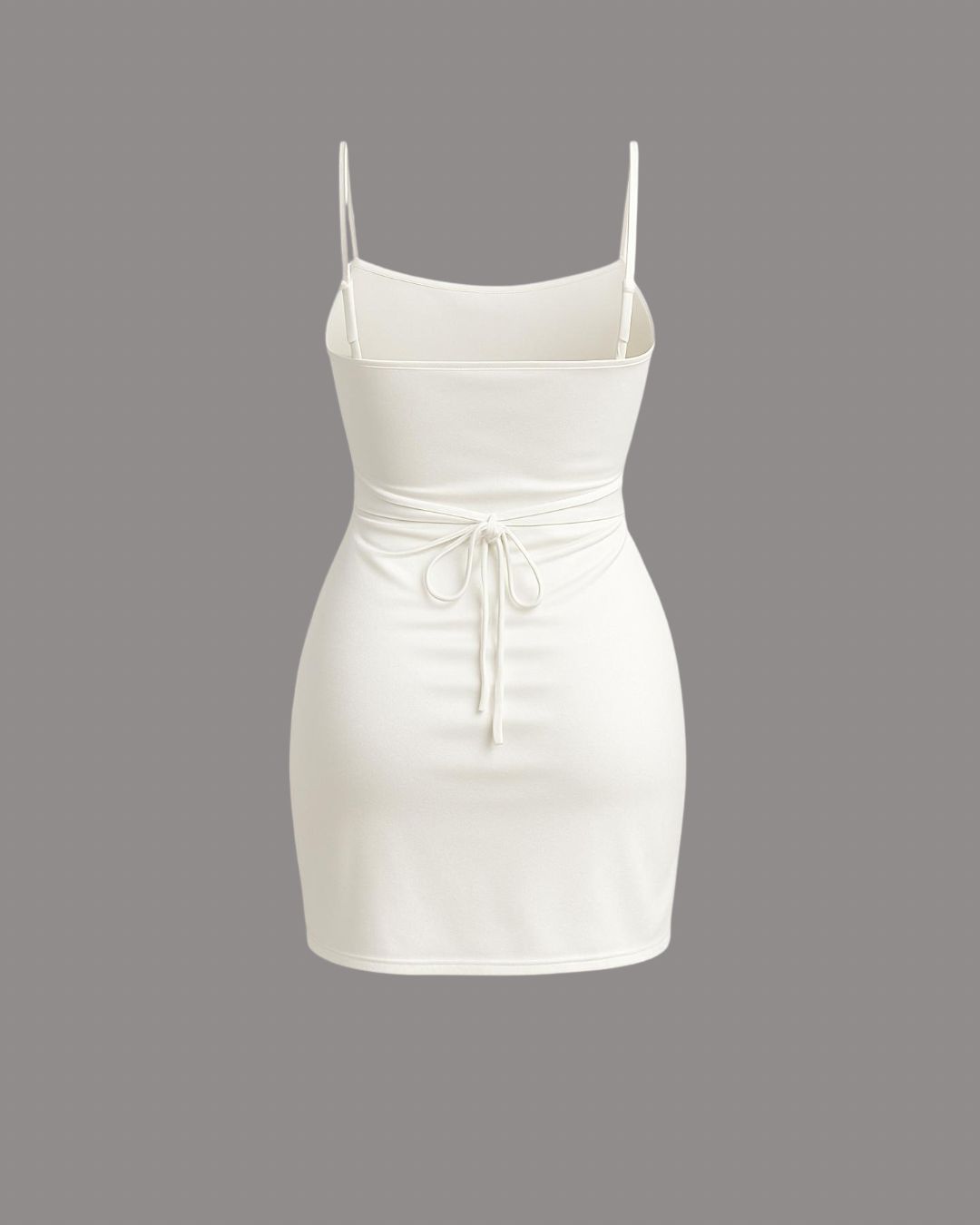 White Ivory Whisper Satin Slip Dress