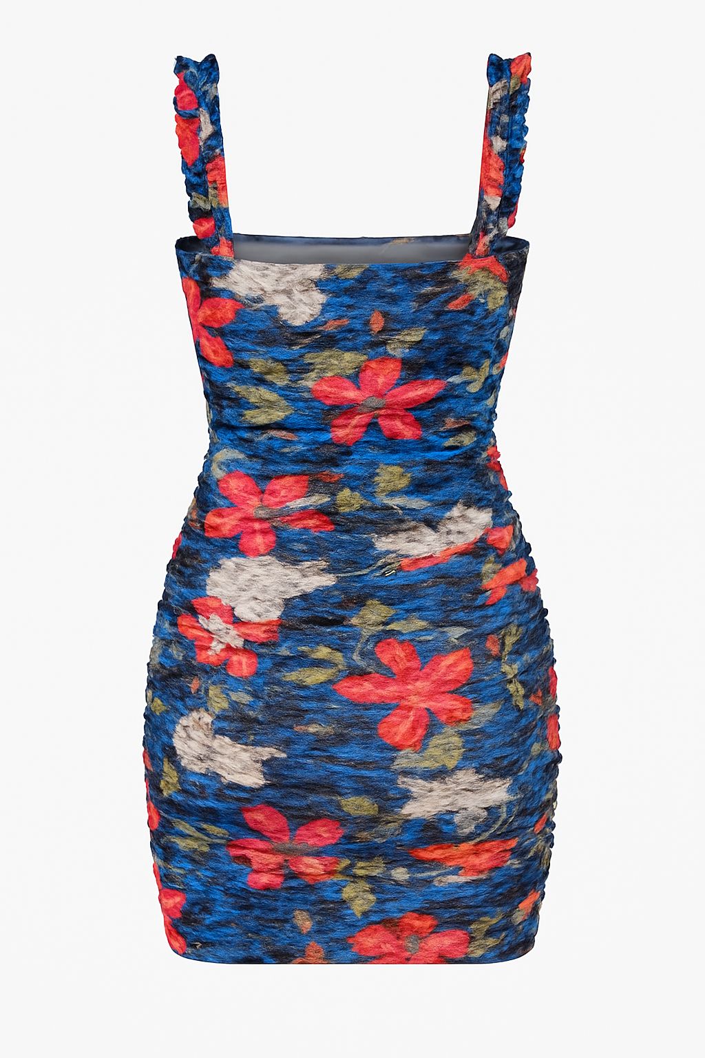 FloraRush Ruched Bodycon Mini Dress