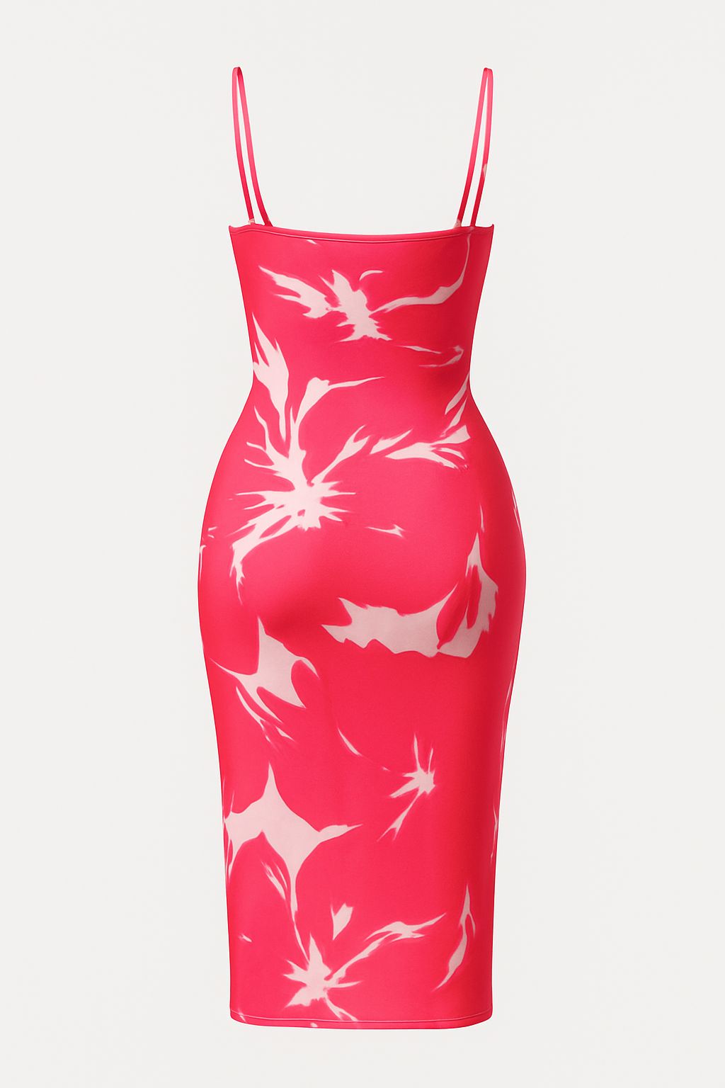 Fuchsia Bloom Tie-Dye Slit Dress