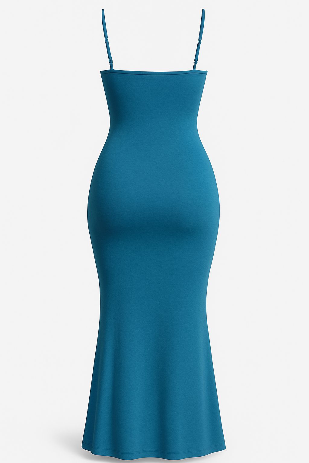 SculptFit Strappy Bodycon Maxi Dress – Teal Blue