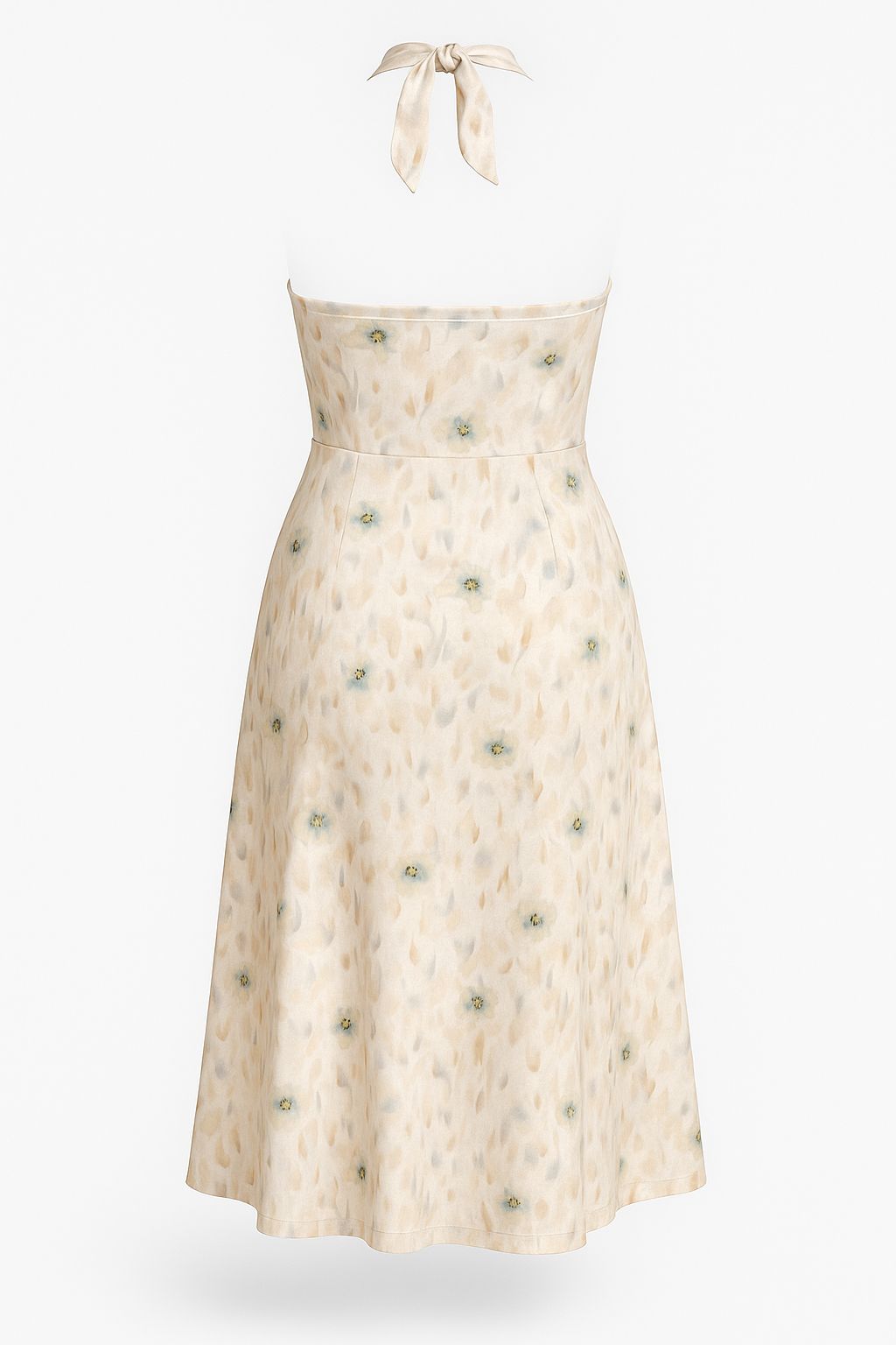 Blossom Whisper Halter Midi Dress