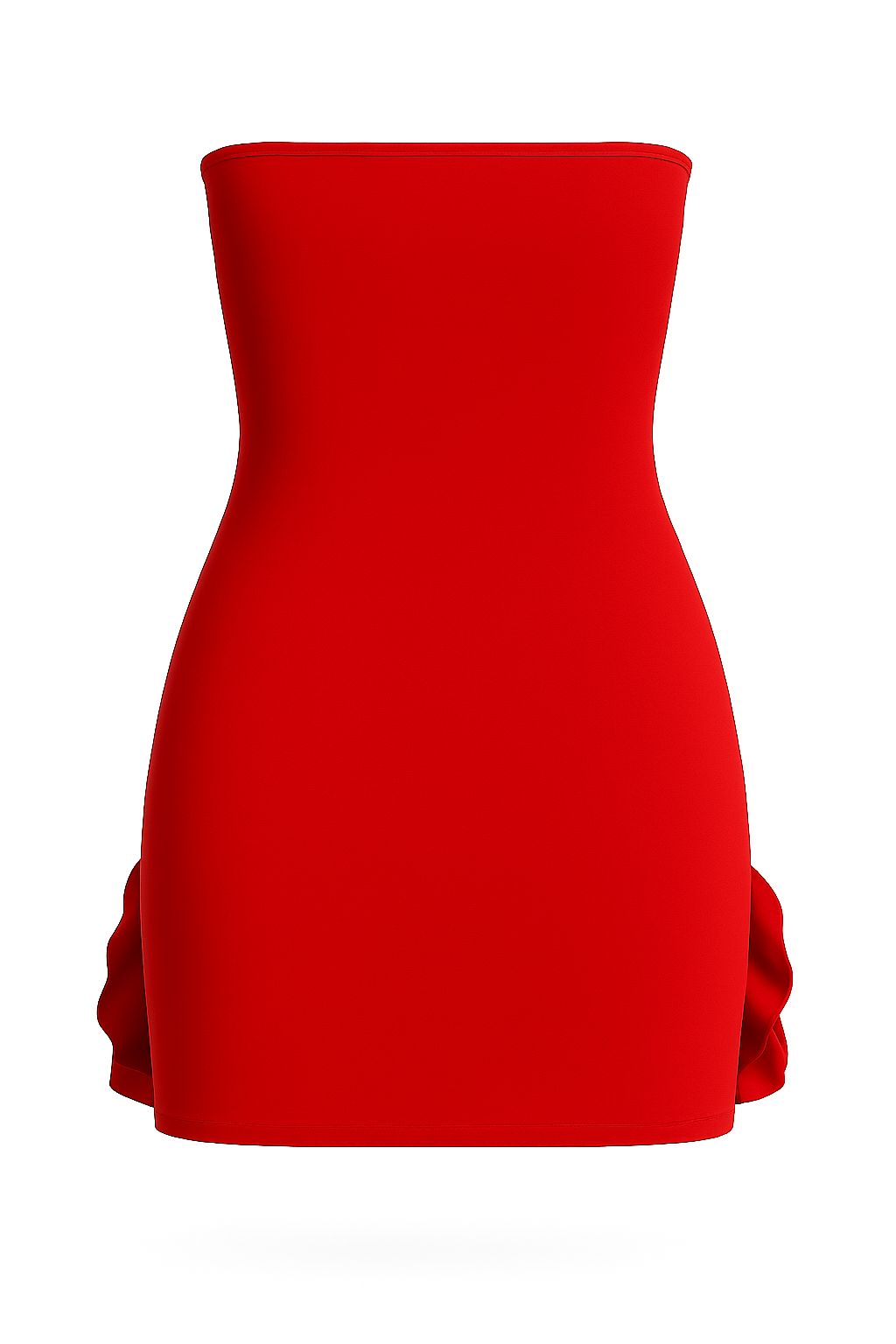 Red Scarlet Bloom Strapless Mini Dress