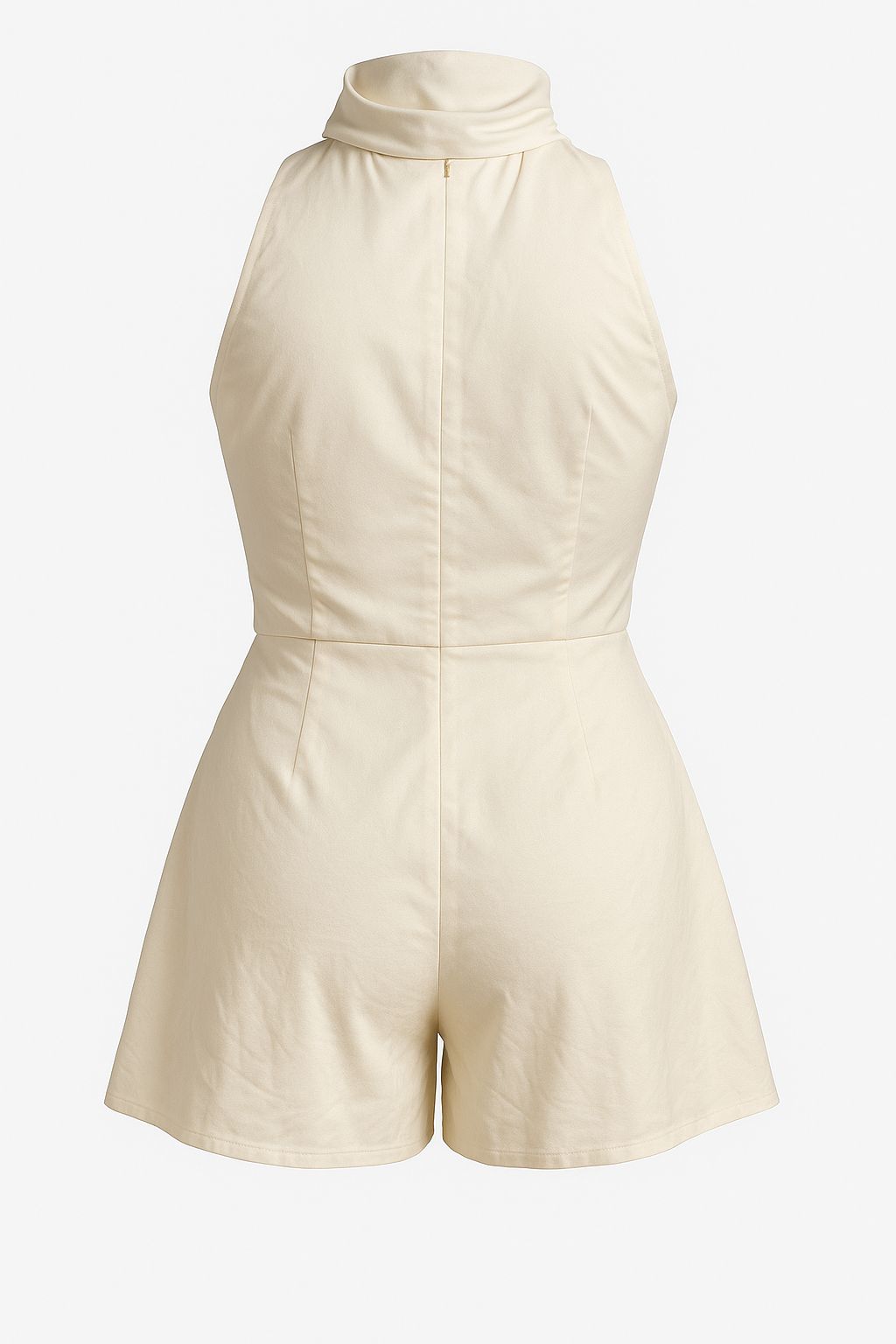 Satin Drape Halter Romper