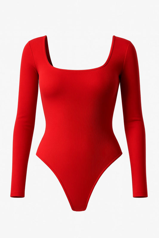 Body Suit Scarlet Curve Ribbed T08