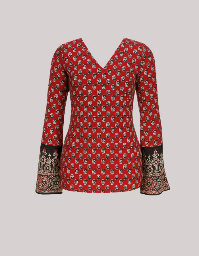 Cotton Full Sleeves Short Kurti